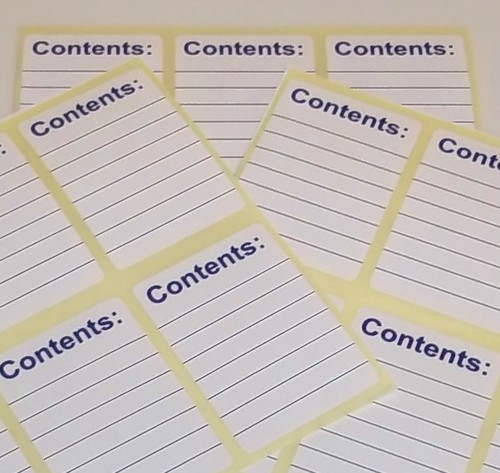 Pack étiquettes contenu - pack, d'étiquettes